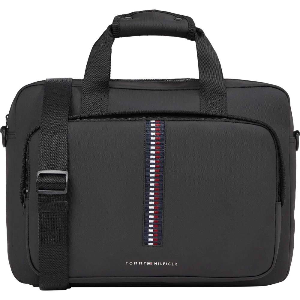 Tommy Hilfiger Elegante Professionele Laptoptas Black Heren