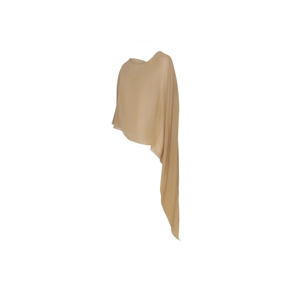 Antonelli Firenze Beige Zijden Melone Sjaal Beige Dames