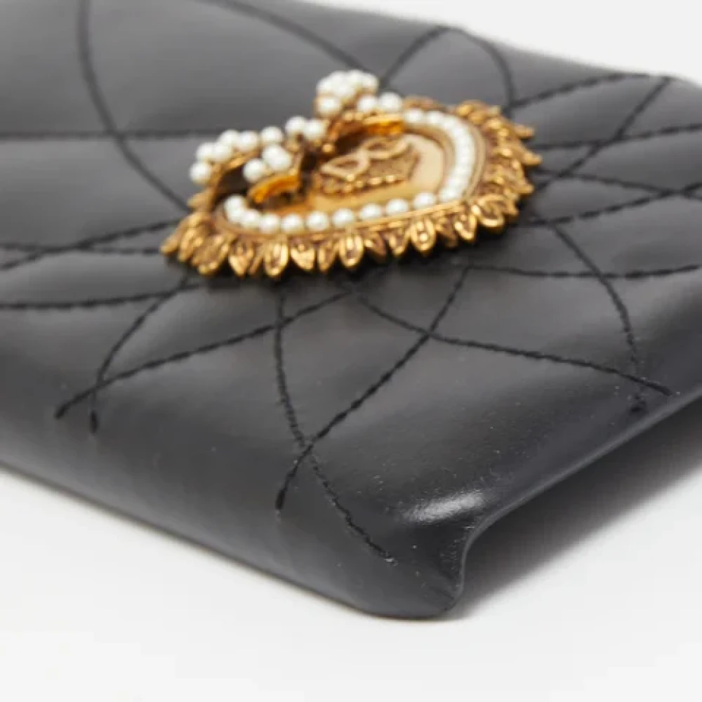 Dolce & Gabbana Pre-owned Leather home-office Black Dames