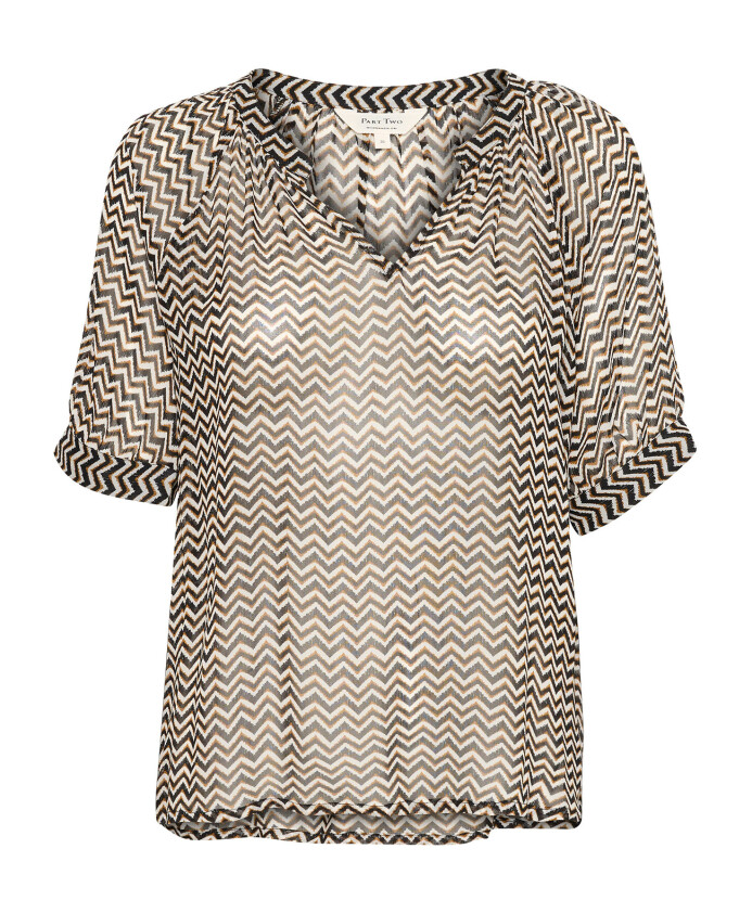chemisier-a-manches-courtes-imprime-zig-zag