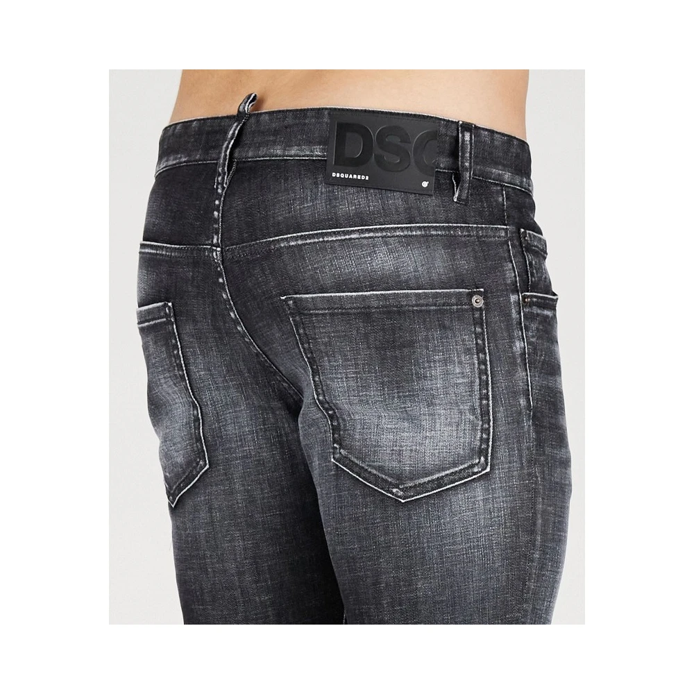 Dsquared2 Zwarte Skater Jeans met Logopatch Black Heren