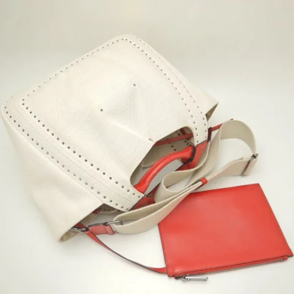 Valentino Vintage Pre-owned Canvas handbags Beige Dames