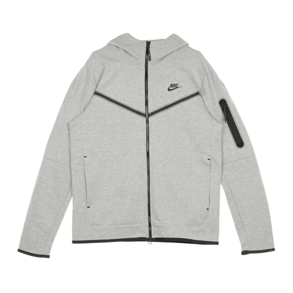 Nike Men's Gray Long Sleeve Training Tops, Xl, Tech Fleece Zip Hoodie