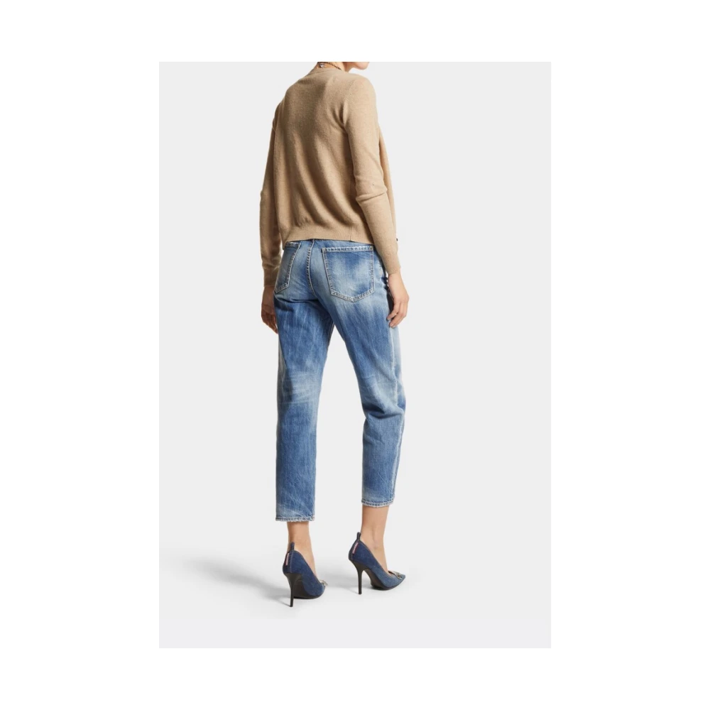 Dsquared2 Vintage Gewassen Boston Broek Blue Dames