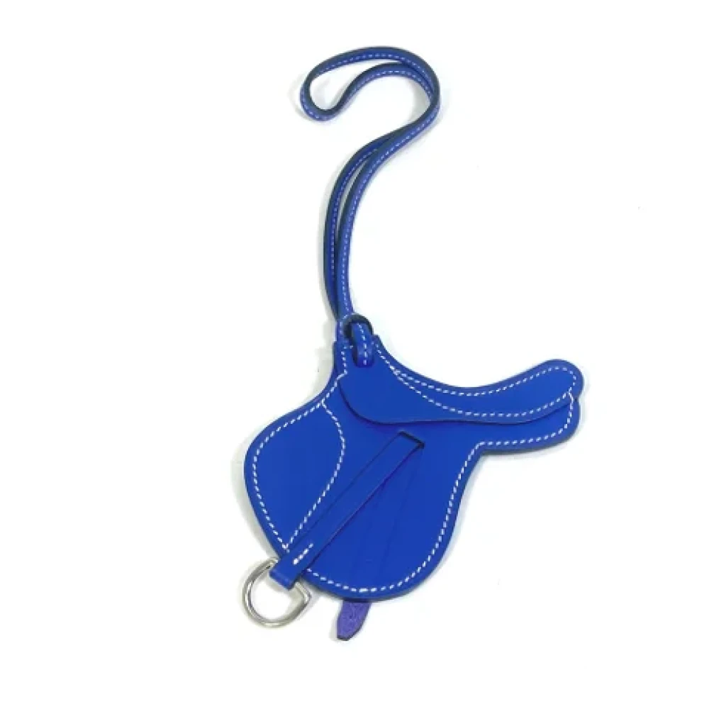 Hermès Vintage Pre-owned Leather key-holders Blue Dames