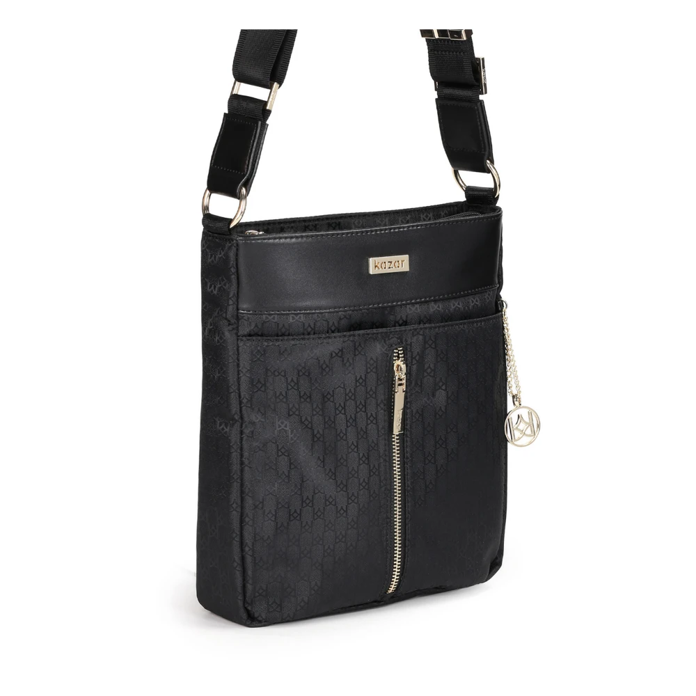 Kazar Dames zwarte messenger tas Black Dames