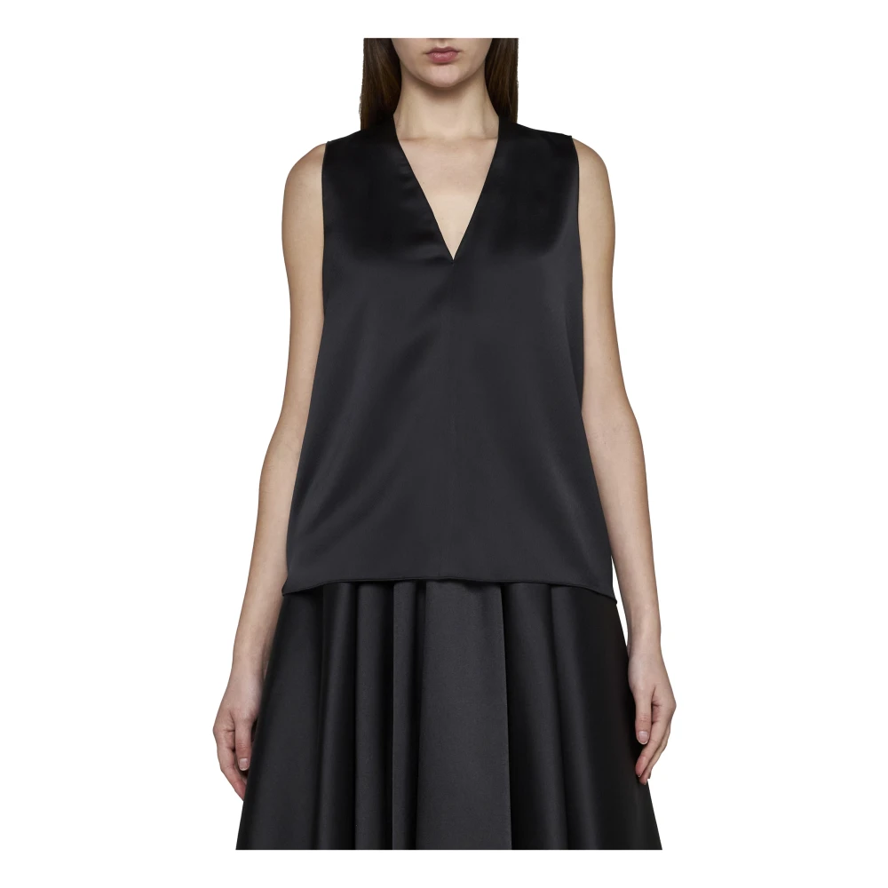 Blanca Vita V-hals Top Black Dames