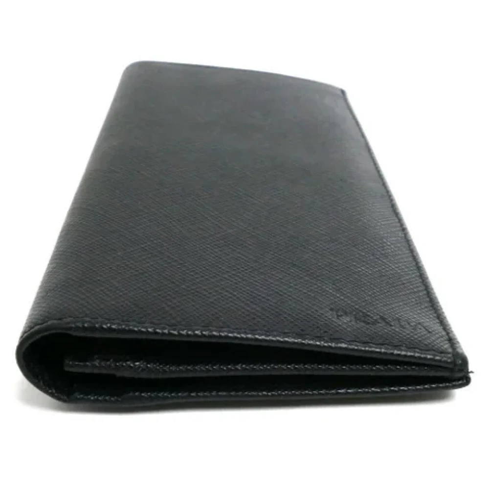 Prada Vintage Pre-owned Leather wallets Black Heren