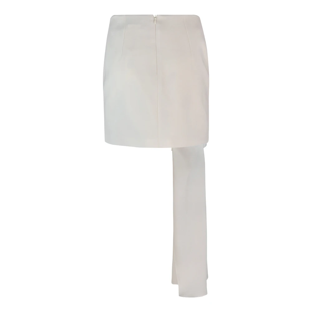 Marella Witte Mini Rok Gedrapeerd Voorzijde White Dames