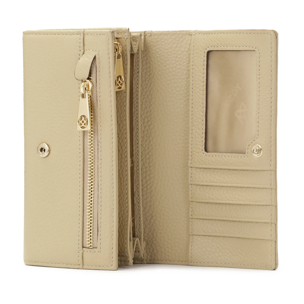 Kazar Beige portemonnee versierd met exotische reliëf Beige Dames