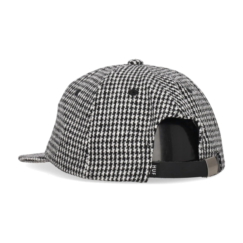 HUF Houndstooth Platte Klep Pet Zwart Gray Heren