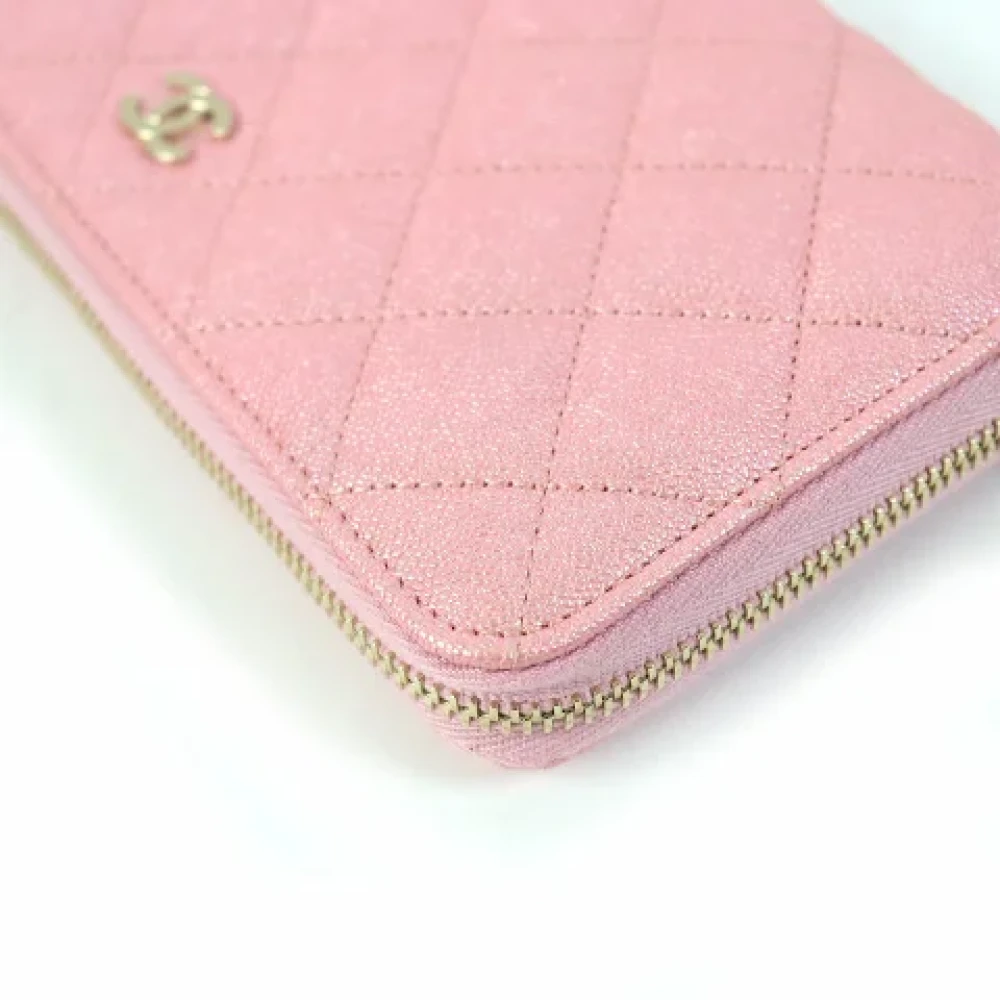 Chanel Vintage Pre-owned Leather wallets Pink Dames