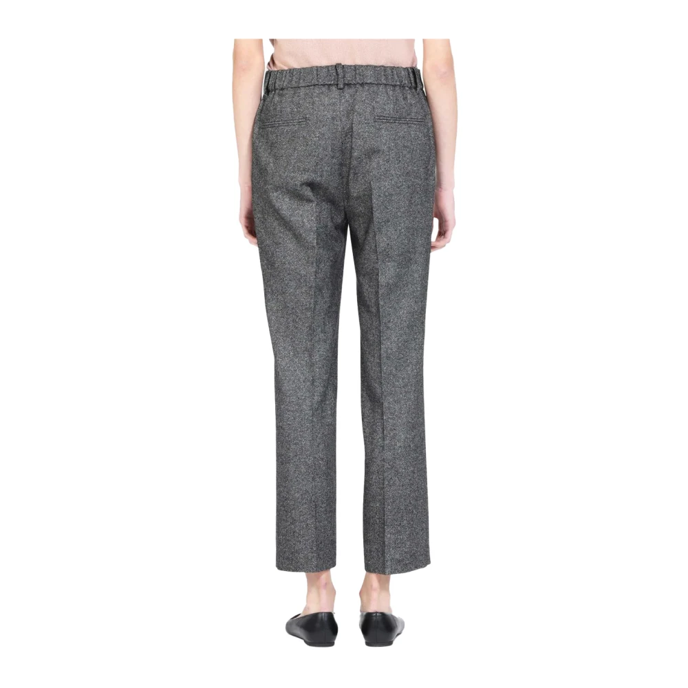 N21 Geknipte wollen broek met rechte pijpen Gray Dames