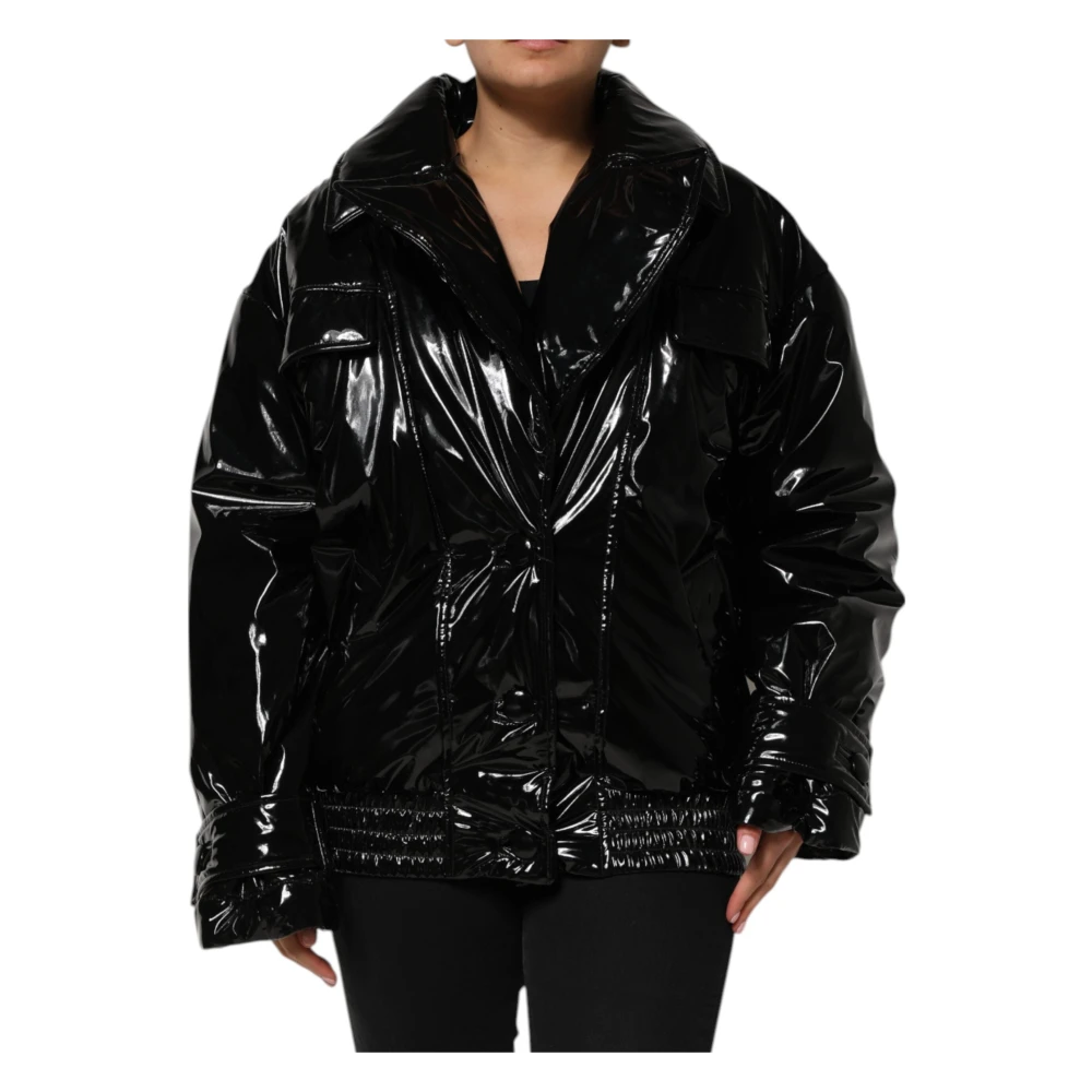 Dolce & Gabbana Black Quilted Puffer Coat Jacket - Female - Winter Jackets - Black - S - Jackets