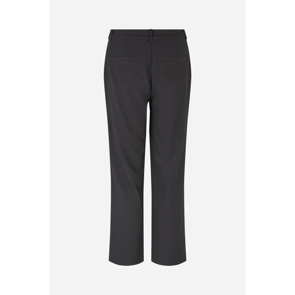 Envii Donkergrijze High Waisted Broek Gray Dames