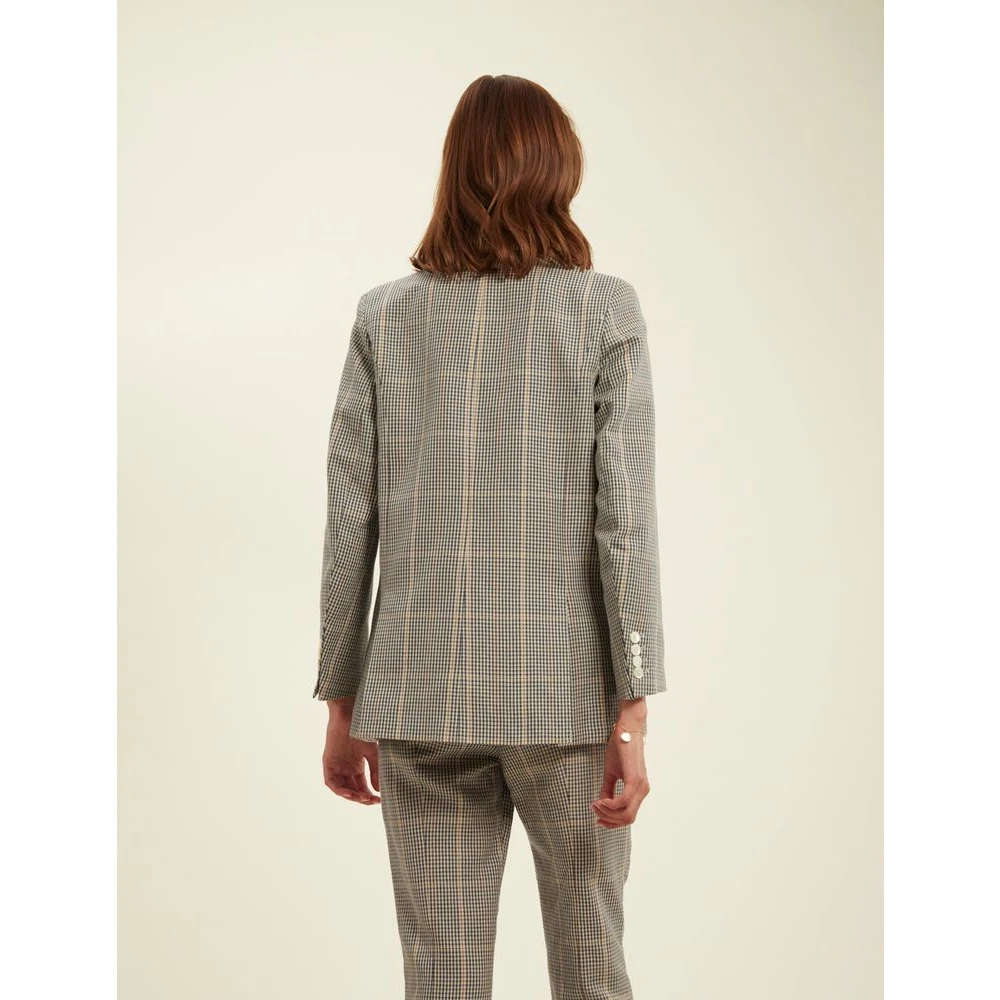 Ines De La Fressange Paris Geruite getailleerde jas Multicolor Dames