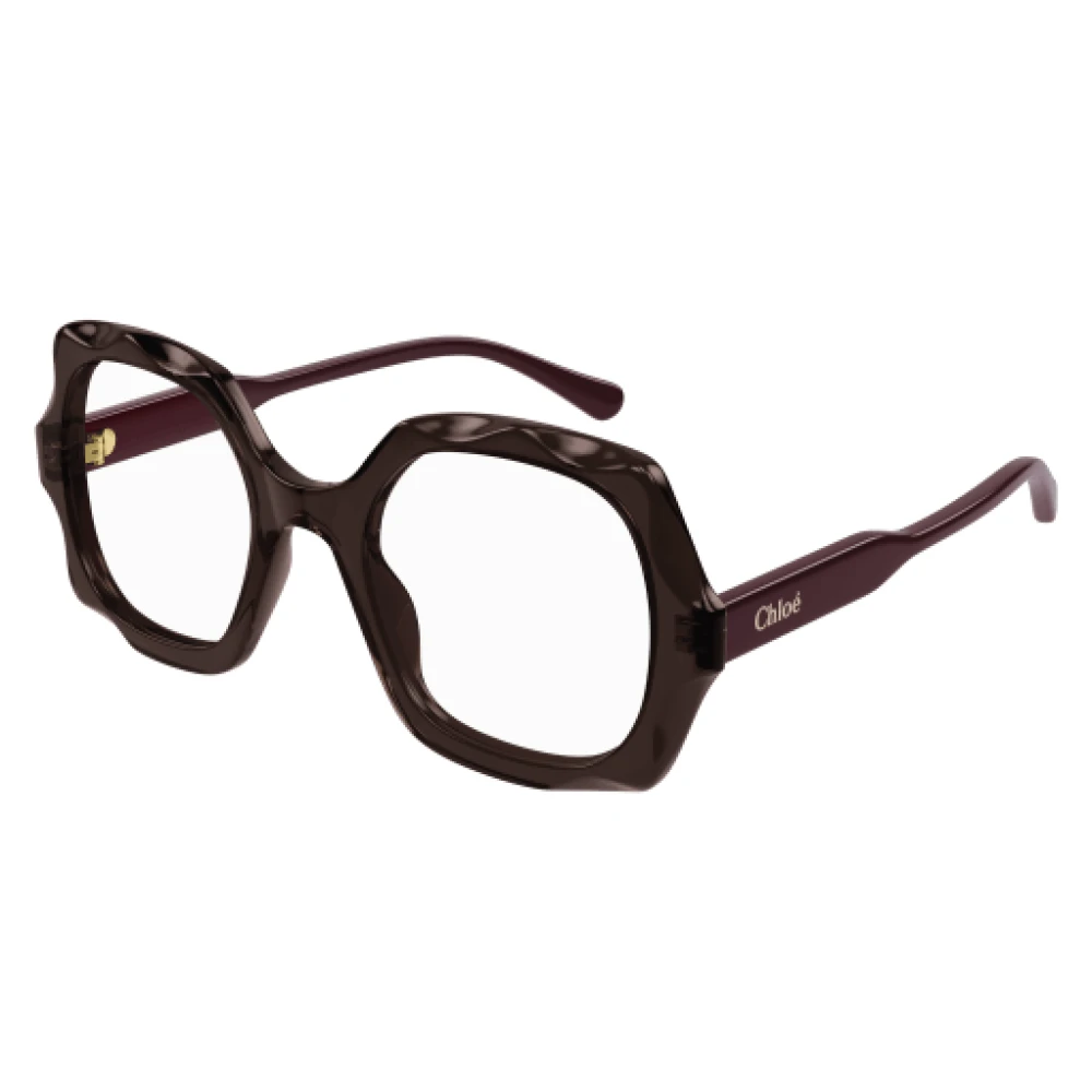 Chloé Fyrkantiga optiska glasögon i violett Purple, Unisex