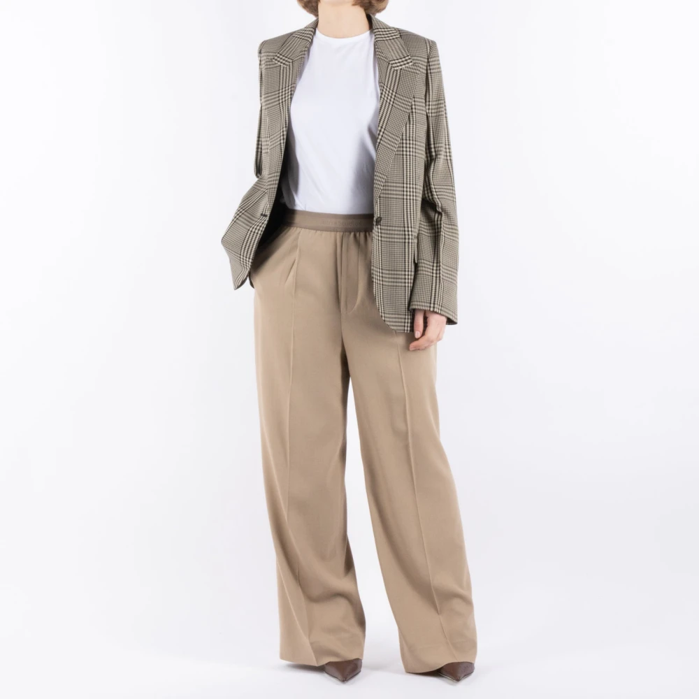 Acne Studios Beige Wollen Broek Beige Dames
