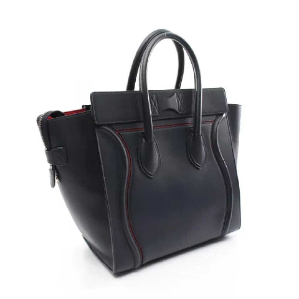 Celine Vintage Pre-owned Leather celine-bags Blue Dames