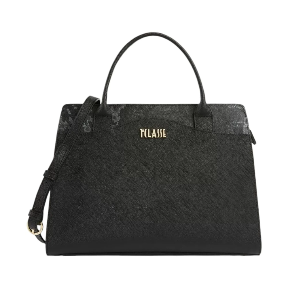 Alviero Martini 1a Classe Digital City Grande Handtas met Schouderband Black Dames