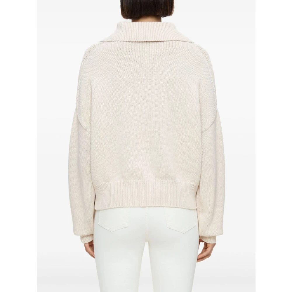 closed Beige Half Zip Trui Beige Dames