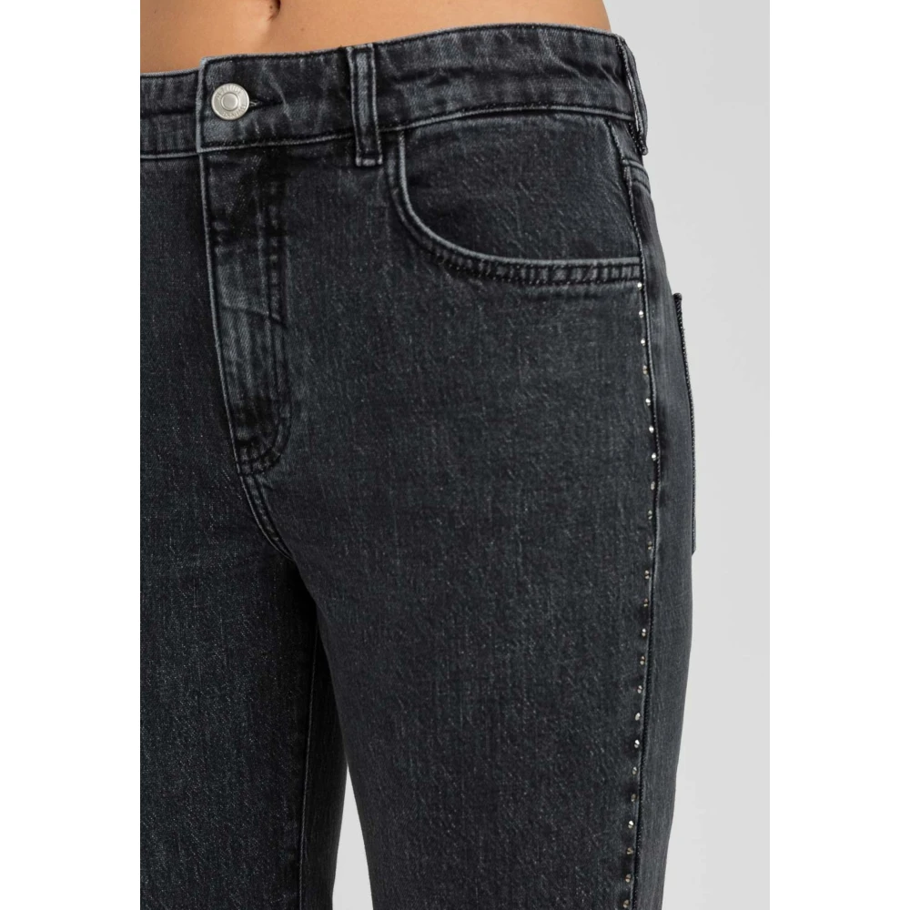 Twinset Zwarte Denim Jeans Gray Dames
