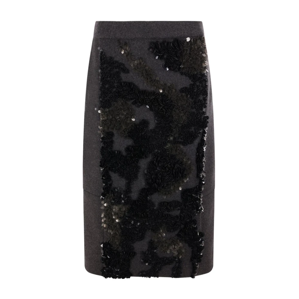Plan C Heren Melange Zwart Wit Rok Black Dames