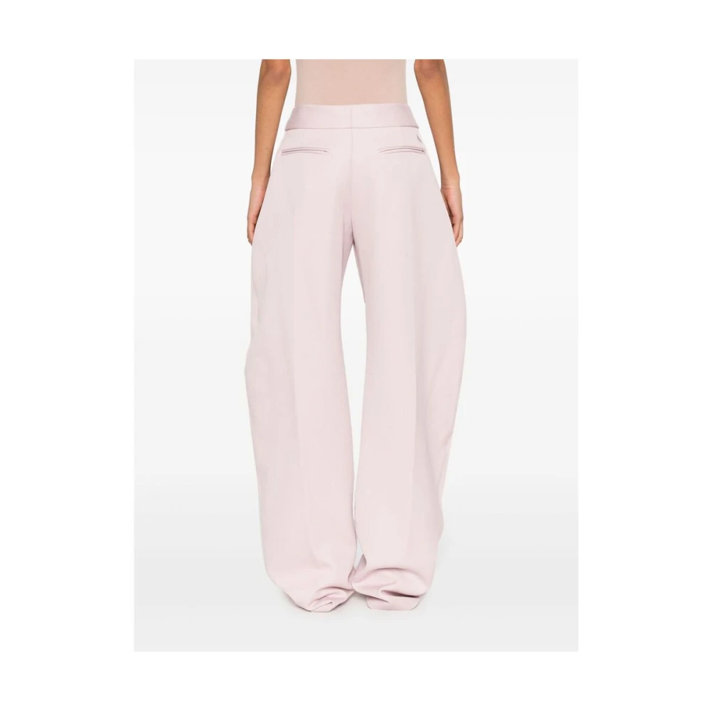 The Attico Wide Trousers Pink Dames