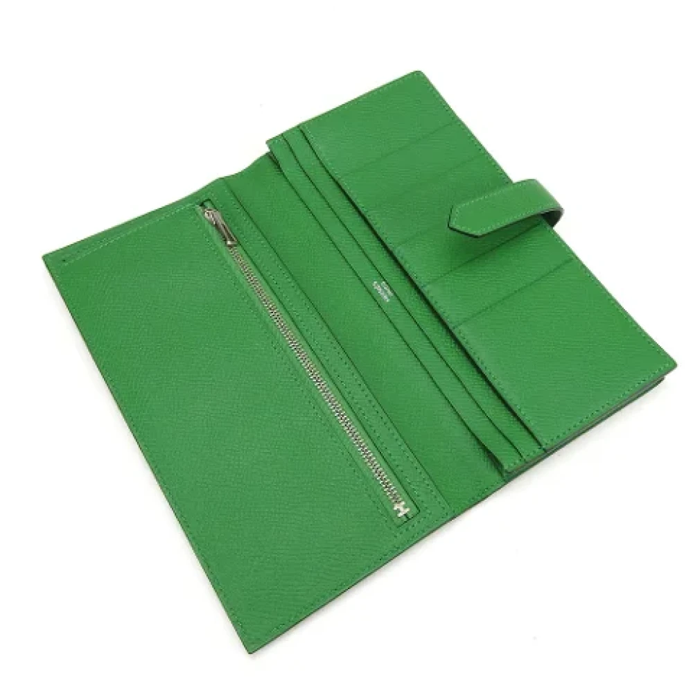 Hermès Vintage Pre-owned Leather wallets Green Dames