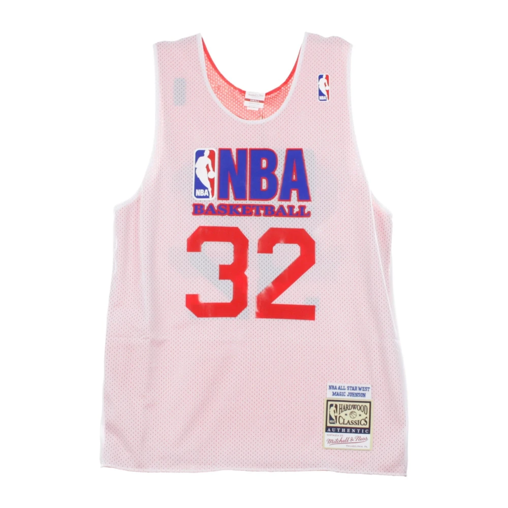 Mitchell & Ness Magic Johnson Reversible Basketbal Tanktop Pink Heren