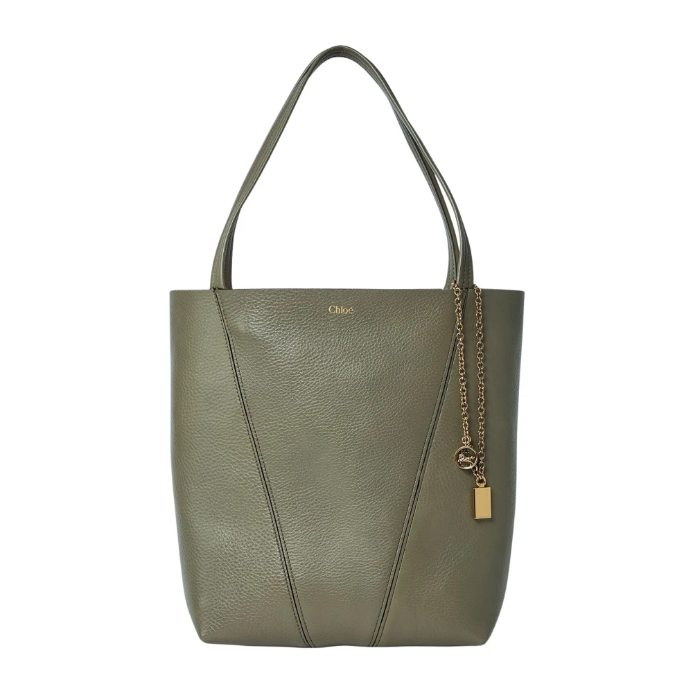 Chloé Women's Green Shopping Bags, One Size, Spin Tote Bag