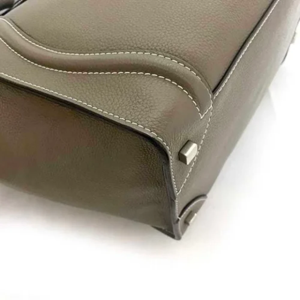 Celine Vintage Pre-owned Leather totes Gray Dames