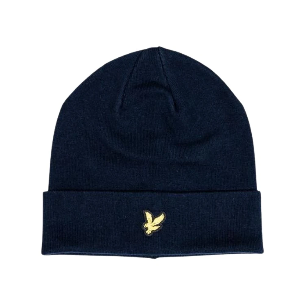Lyle & Scott Herren Blau Merinowolle Mütze - Bild 7