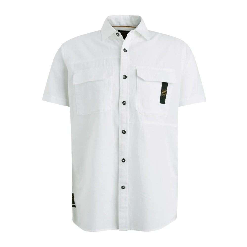 PME Legend Cargo Style Short Sleeve Shirt White Heren