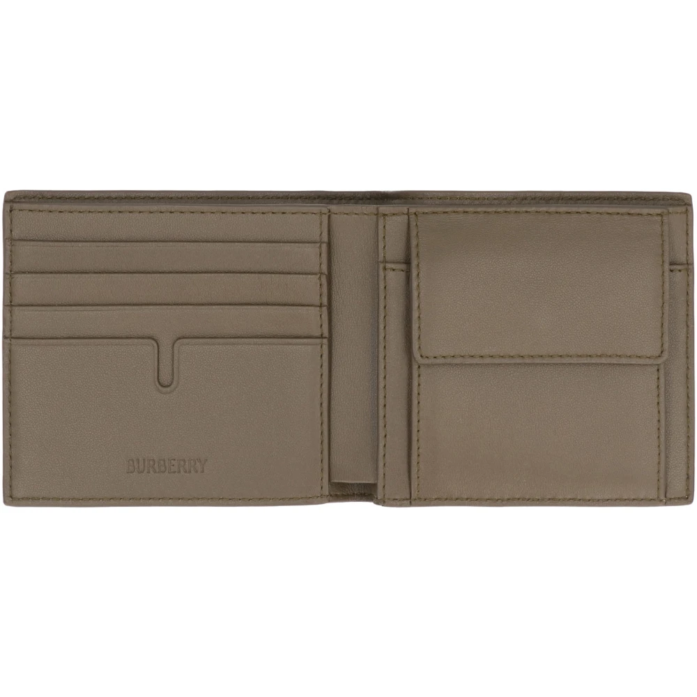 Burberry Gecoate canvas portemonnee met kaartsleuven Beige Heren