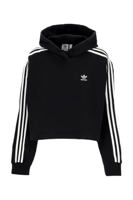 Cropped Hoodie med Plyschinsida
