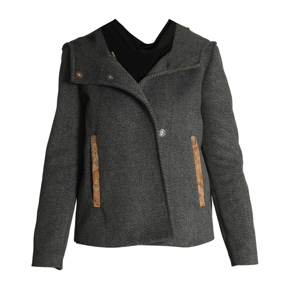 Alviero Martini 1a Classe Tijdloze Antraciet Blouson Jas Gray Dames