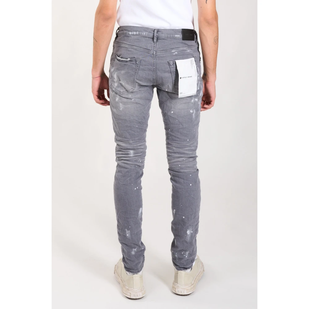 Purple Brand Versleten Skinny Jeans Gray Heren