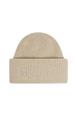 Ribbstickad Cashmere-mössa