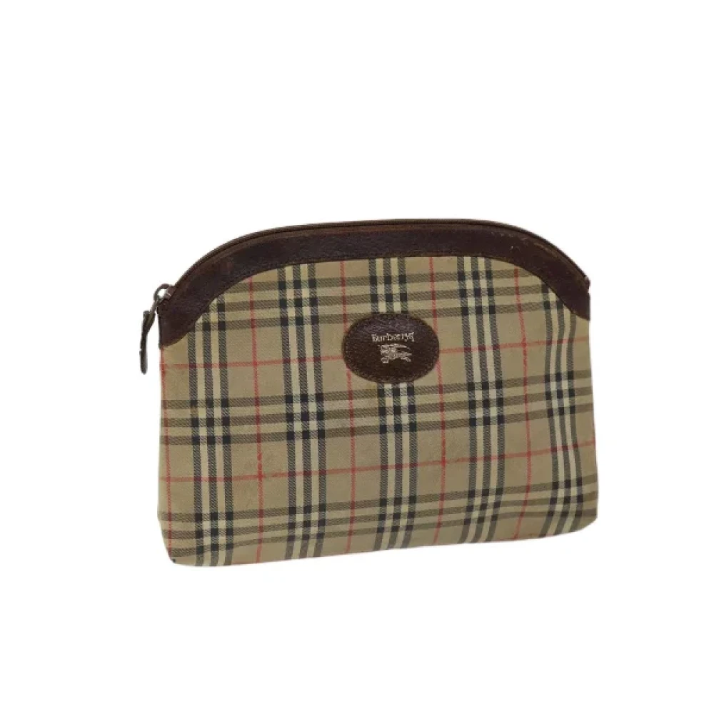 Burberry Vintage Pre-owned Canvas pouches Beige Dames