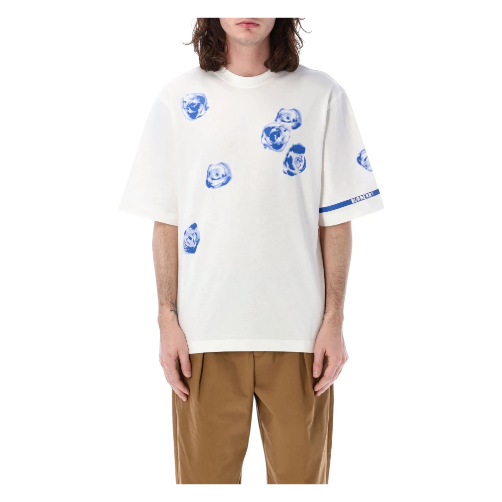 Burberry T-shirts en Polos met rozenprint White Heren