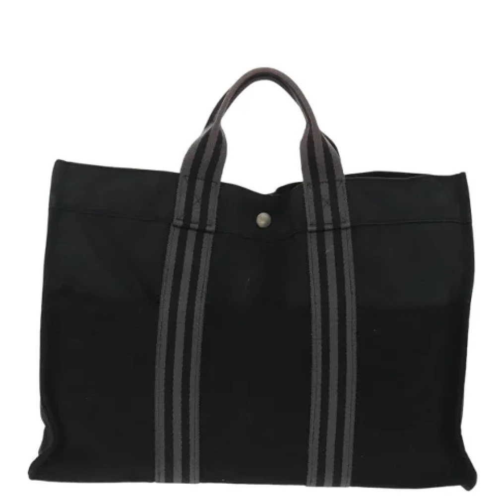 Hermès Vintage Pre-owned Canvas handbags Black Dames