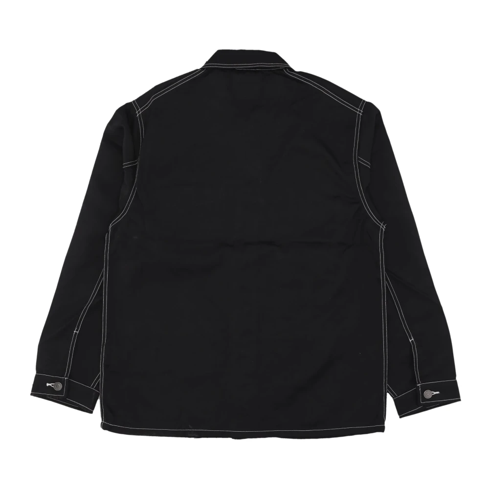 HUF Vintage Gestikte Nylon Werkjas Zwart Black Heren