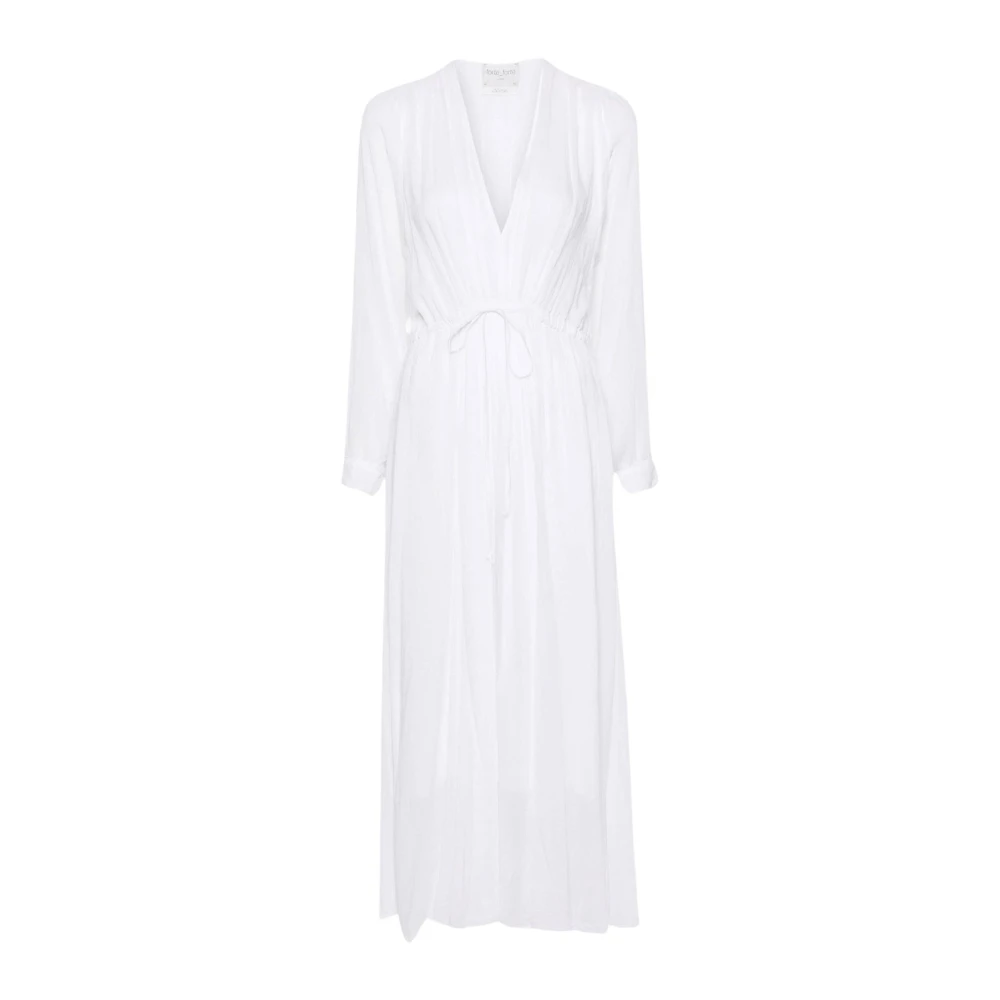 Forte Forte Women's White Long Sleeve Cotton And Silk Dress