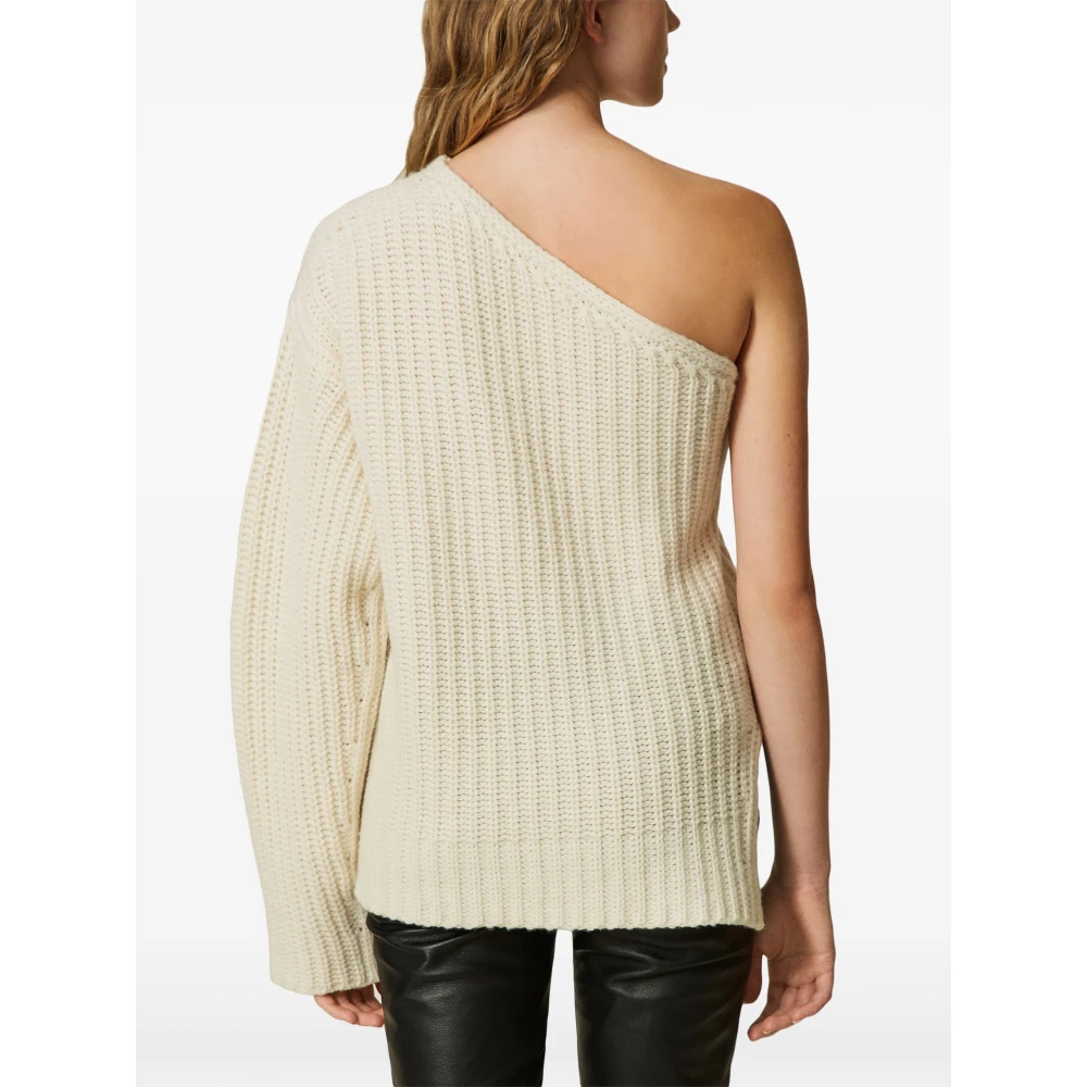 Twinset Sneeuw Gebreide Trui Beige Dames