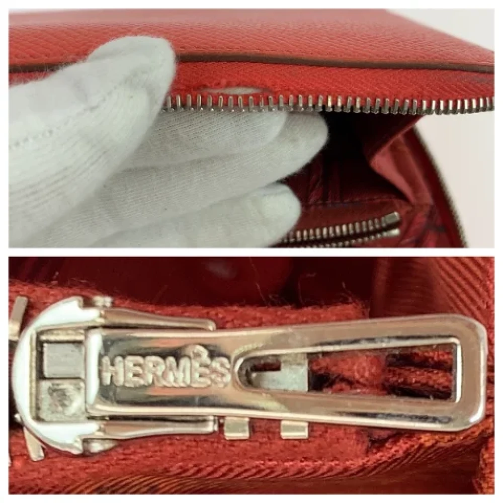 Hermès Vintage Pre-owned Leather wallets Red Dames