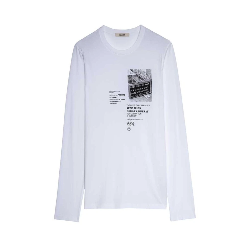 Zadig & Voltaire Stijlvol T-shirt voor mannen White Heren
