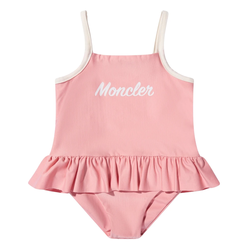 Moncler Girls Pink Baby Logo Swimsuit Size 3 Y