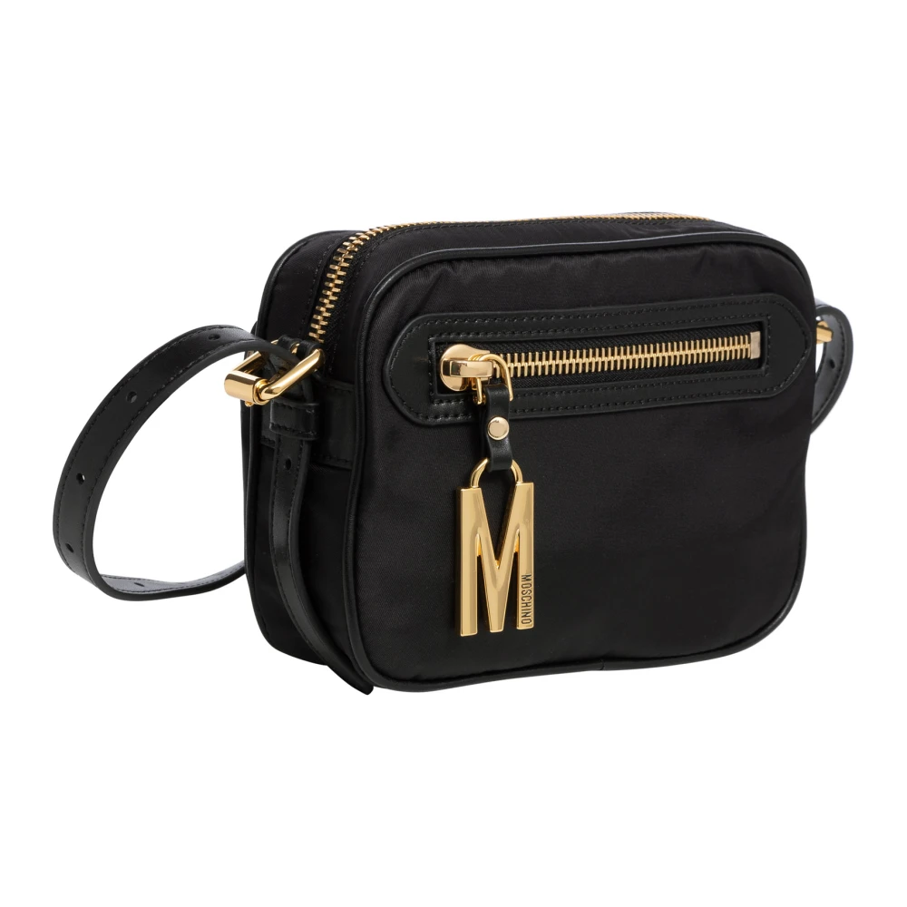 Moschino Stijlvolle Crossbody Tas met Verstelbare Band Black Dames