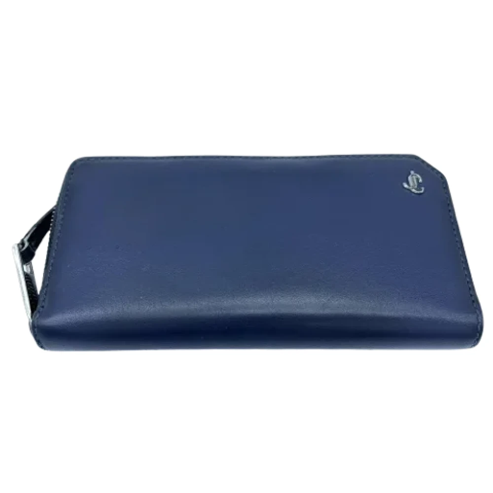 Jimmy Choo Pre-owned Leather wallets Blue Dames